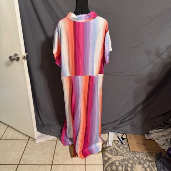 TERRA & SKY Button-Up Dress Size 2X - Picture 2 of 3